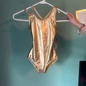 New with tags, gold leotard